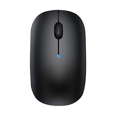 PICTEK Bluetooth Mouse, Slim Mini Wireless Mouse with Noiseless Click,Easy-Switch 2 Devices, Easy- Ajust DPI:800/1200/1600/2000/2400,50% Higher Efficiency for Work