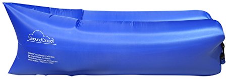 GroundCloud Inflatable Sofa Bean Bag Beach Chair Hammock Lounger and Pool Float with Carry Bag
