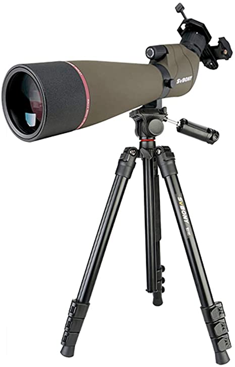 SVBONY SV13 Spotting Scope Telescope for Hunting 20-60X80mm Zoom Range IPX7 Waterproof with Phone Adapter Bird Watching