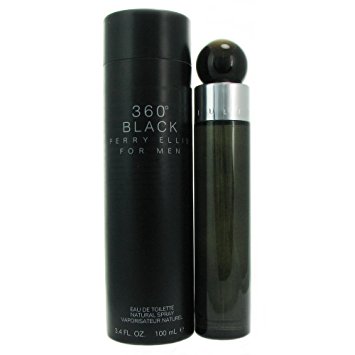 Perry Ellis 360 Black for Men, 3.4 fl oz Eau de Toilette Spray