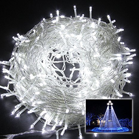 SenKa White 32ft 100 LED Fairy Light String Holiday Outdoor Lighting for Christmas Party Decoration