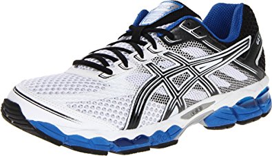 ASICS Men's GEL-Cumulus 15 Running Shoe,White/Black/Royal,14 4E US