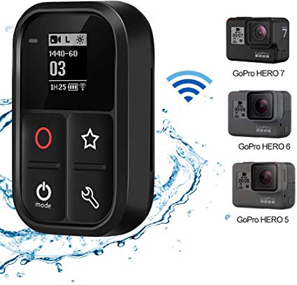 TELESIN Upgraded Smart WiFi Remote Control, Waterproof Camera Controller with LCD Screen Indicator for GoPro Hero 8 Hero 7 Hero (2018) Hero 6 Hero 5 Black, Hero 4/3 , Session 4/5 Fusion Accessories