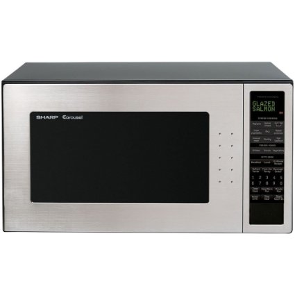 Sharp R-530ES 2-Cubic-Foot 1200-Watt Microwave Stainless Steel and Black