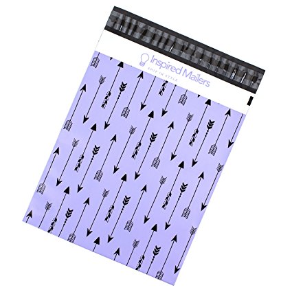 Poly Mailers Tribal Pattern Arrows Print - Choose from 6x9, 10x13 or 14.5x19 Sizes - Purple or Black - Inspired Mailers