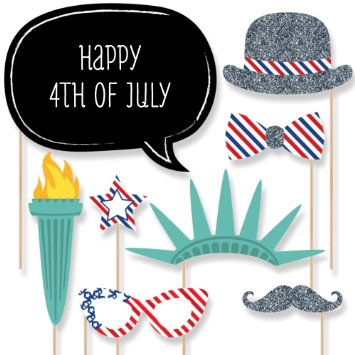 4th of July - Photo Booth Props Kit - 20 Count