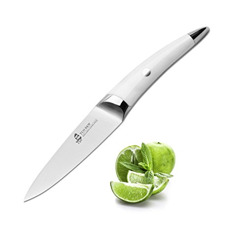Paring Knife 3.5'' - Japanese 440 Super High Carbon Stainless Steel Kitchen Knife with Ergonomic Handle - TUO Cutlery B&W Series