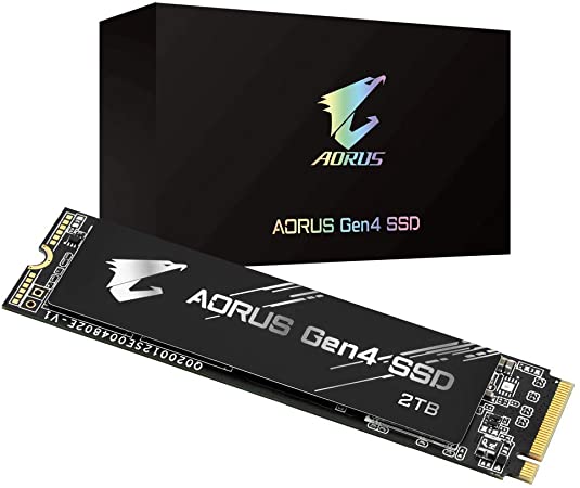 Gigabyte AORUS NVMe Gen4 M.2 2TB PCI-Express 4.0 Interface High Performance Gaming, 3D TLC NAND, External DDR Cache Buffer, SSD GP-AG42TB