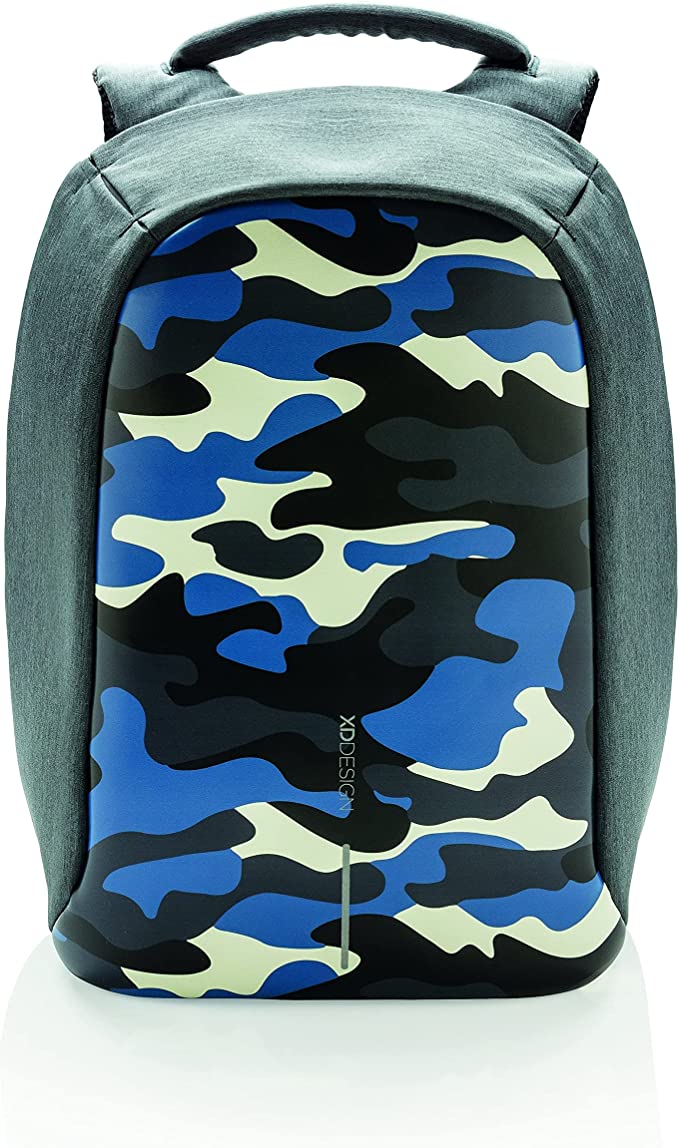 XD Design Bobby Compact Print Zaino Antifurto Camouflage Blu con USB