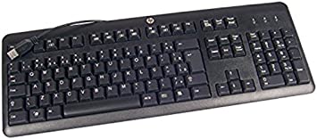 HP 672647-033 Keyboard Black USB QWERTY UK English