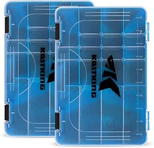 KastKing Bait Vault Camouflage Tackle Box, Plastic Tackle Trays, Fishing Tackle Box Storage Organizer with Removable Dividers, 2 Packs /4 Packs Lure Boxes Terminal Tackle Storage