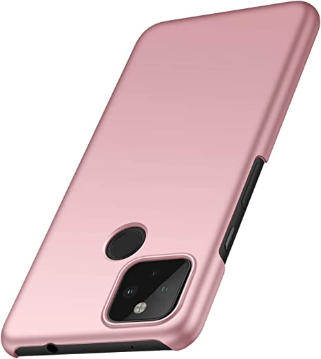Anccer Compatible with Google Pixel 5A 5G Case [Colorful Series] [Ultra Thin] Hard Slim Cover for Google Pixel 5A 5G (Rose Gold)