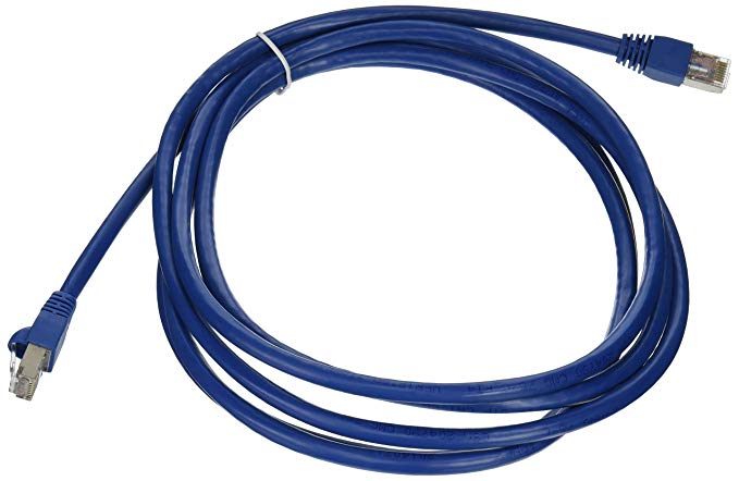 Monoprice Cat6A Ethernet Patch Cable - Snagless RJ45, Stranded, 550Mhz, STP, Pure Bare Copper Wire, 10G, 26AWG, 10ft, Blue