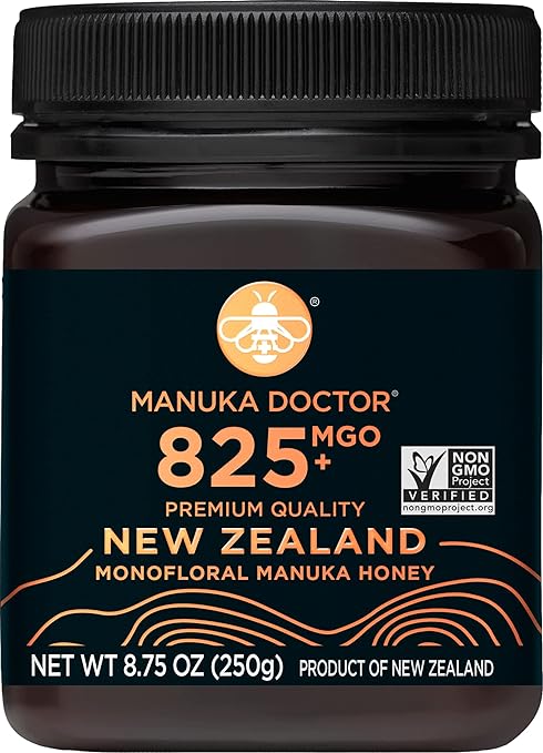 MANUKA DOCTOR - MGO 825+ Manuka Honey Monofloral, 100% Pure New Zealand Honey. Certified. Guaranteed. RAW. Non-GMO (8.75 oz)