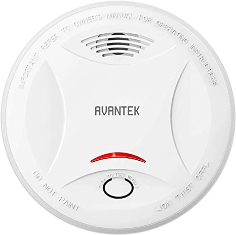 AVANTEK Smoke Alarm 10 Year Battery, Fire Detector EN14604 CE/TÜV Certified, Smoke Detector with Photoelectric Sensor, Test/Silence Button, for Home, School, Office, SD13