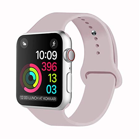 Idon Sport Watch Band, Soft Silicone Replacement Sports Band Compatible with Apple Watch Band 2018 Series 4/3/2/1 38MM 40MM 42MM 44MM for Apple Watch All Models