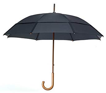 GustBuster 68 Inch Canopy Doorman Umbrella, Black