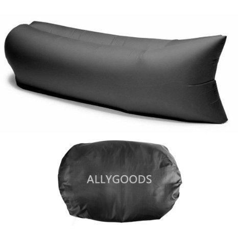 Inflatable Furniture Outdoor Air Sleep Sofa & Couch Portable Camping Lounger Sleeping Hangout Lounger with Side Bag Imitate by Nylon External Internal PVC