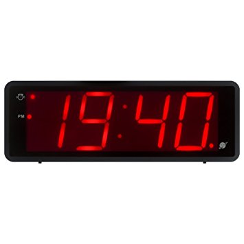 Kwanwa Battery Operated Digital Alarm Clock with 1.8" Large Display, 12/24 Time Display, Daily Alarm& Snooze, Black Colour