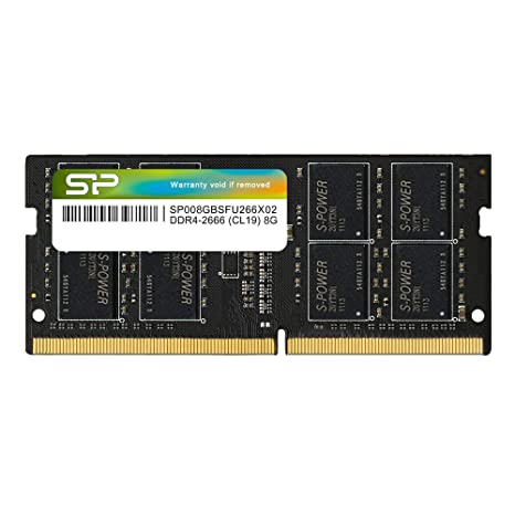 Silicon Power DDR4 8GB 2666MHz PC4-25600 Non-ECC Unbuffered CL22 1.2V 260-Pin SODIMM Laptop Notebook PC Computer RAM Memory Module