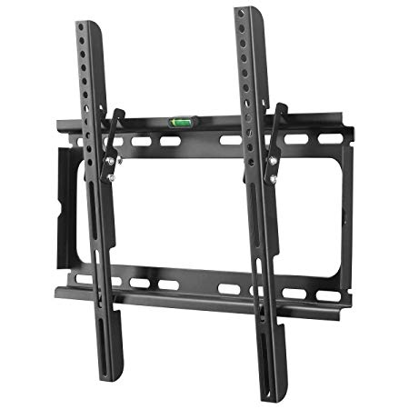 Suptek TV Wall Mount Tilting Bracket for Most 26-55 Inch LED, LCD and Plasma TVs up to VESA 400 x 400mm and 100 LBS Loading Capacity, 9.8 FT HDMI Cable and Free Bubble Level MT4204