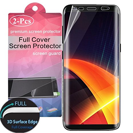 Galaxy S8 Plus Full Cover Screen Protector [2-Pack],Antsplust Edge to Edge HD Anti-Scratch Screen Protector[Ultra-Clear] [Scratch Proof] [Anti-Fingerprint] for Samsung Galaxy S8 Plus