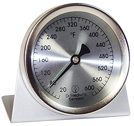 Analog Oven Thermometer - Stainless Steel - 2.4 inch Diameter Scale
