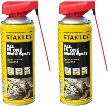 STANLEY Corrosion Inhibitor Spray - Rust Remover&Cleaner Aerosol - Versatile Rust Prevention Spray for Garage, RV, Woodworking, Power Tools - 11 Oz, 2 Pack