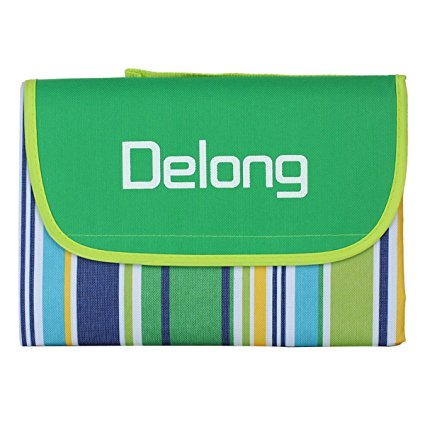 Delong Beach & Picnic Blanket Waterproof With Tote PB-01 Extra Large 78"x57"