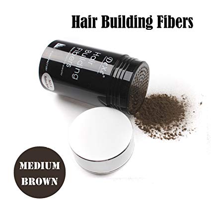 Easy to Use Lose Hair Building Fibers Medium Brown Color 22g