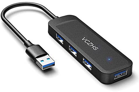 USB 3.0 Hub, VCZHS 4-Port USB 3.0 Hub, Ultra-Slim Data USB Hub for Mac and Windows, Ultrabook and Laptop Flash Drive, Mobile HDD USB Hub 3.0