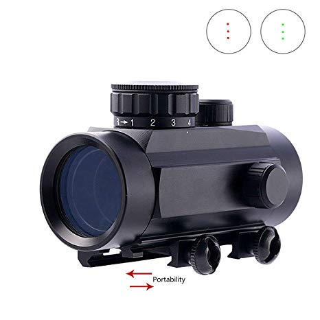 IORMAN Hunting Crossbow Red Green Dot Sights 1x30mm Scope Red Green with 3 Point Dot Reticle Sight