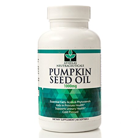Pumpkin Seed Oil 1000mg - Non-GMO Premium Cold Pressed Prostate and Urinary Tract Support - Bladder Regulation and Control - Softgel Capsules Supplement