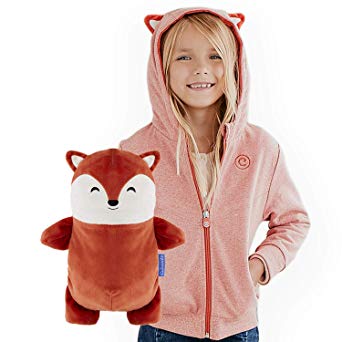 CUBCOATS Flynn The Fox - 2-in-1 Transforming Hoodie and Soft Plushie - Burnt Orange