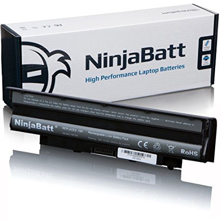 NinjaBatt Laptop Battery for Dell J1KND Inspiron 3420 3520 N5110 N5010 N5050 N7010 N7110 N4010 N4110 N5040 N5030 M5010 14R 15R 17R Vostro 3550 3750 3450 - High Performance [6 Cells/4400mAh/49Wh]