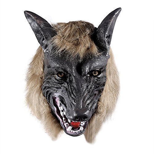 ONEDONE Wolf Head Mask for Halloween and Cosplay Costume Party