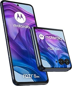 Motorola Razr 50 Ultra (12/512 GB, AI, display esterno 4.0’’ pOLED, interno 6.9" pOLED, 50 50MP, IPX8, Qualcomm Snapdragon 8s Gen3, 4000mAh 45W, wireless 15W, 5G, Dual SIM, Android 14) Midnight Blue