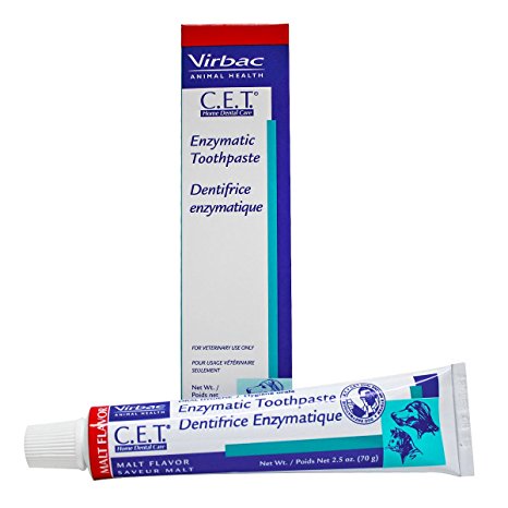 2 Pack Virbac C.e.t. Enzymatic Tartar Control Toothpaste,malt Flavor , 2.5 Oz