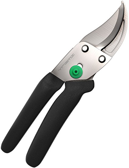 Vremi Garden Pruning Shears - Heavy Duty Garden Clippers with Rust Proof Stainless Steel Blades - Handheld Gardening Tools Bypass Pruner Shears