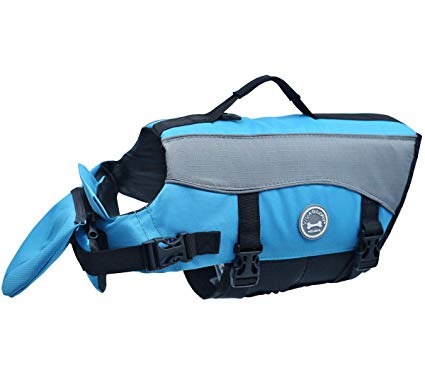 Vivaglory Dog Life Jackets with Extra Padding for Dogs, Available in 5 Sizes & 8 Colors