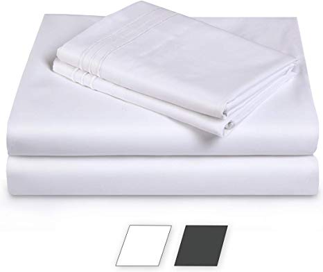 Balichun Queen Size 100% Pure Natural Cotton Hotel Luxury Super Soft 1000 Thread Count Premium Bed Sheets Set,12-Inch Deep Pockets, Hypoallergenic, Wrinkle & Fade Resistant Bedding Set-4 Piece