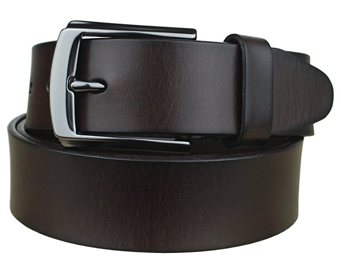 Bullko Men's 38mm Simple and Retro Leather Belt