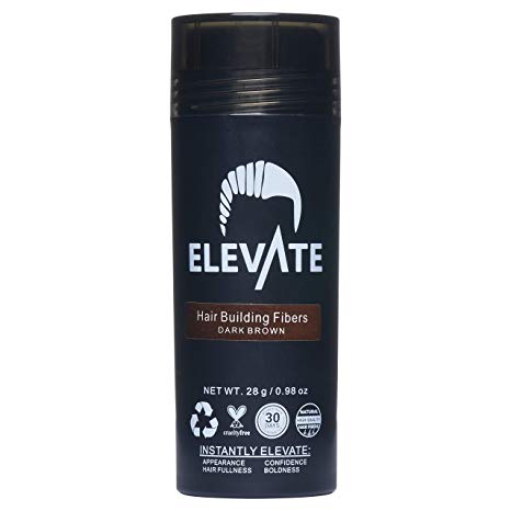 ELEVATE Hair Fibers 100% Natural Keratin Hair Fibers Instantly Thickens Thinning or Balding Hair for Men and Women - Natural Hair Loss Concealer 28g 0.98oz