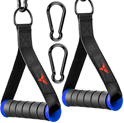 allbingo Solid Gym Handles for Cable Machine Resistance Bands, Ultra Heavy Duty Comfortable Sturdy Exercise Handle Grips Attachment with Large Clips for Pulley LAT Pulldown System