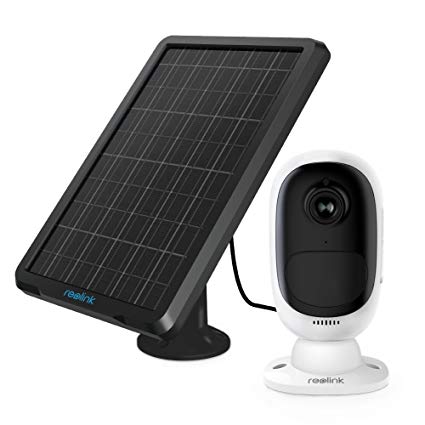Reolink Argus 2 Solar Panel | Rechargeable Battery-Powered Security Camera | Outdoor Wireless |1080p HD Wire-Free 2-Way Audio Starlight Color Night Vision w/PIR Motion Sensor & SD Socket