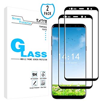 KATIN Galaxy S9 Screen Protector - [2-Pack] 3D Curved [Full Max Coverage] Tempered Glass for Samsung Galaxy S9, Easy to Install, Bubble Free with Lifetime Replacement Warranty