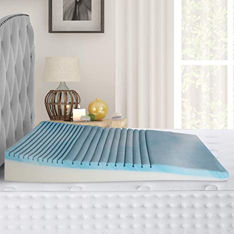 Broyhill GelLux Gel Cooling Memory Foam Body Sleep Wedge Pillow Mattress Topper
