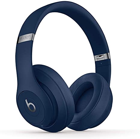 Beats Studio3 Wireless Noise Cancelling On-Ear Headphones - Apple W1 Headphone Chip, Class 1 Bluetooth, Active Noise Cancelling, 22 Hours Of Listening Time - Blue  (Latest Model)