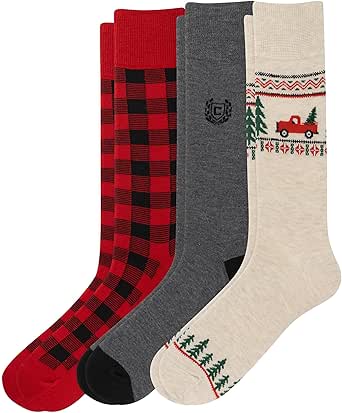 Chaps Men's Casual Dress Cushioned Crew Socks-3 Pair Pack-Classic Fashion Designs