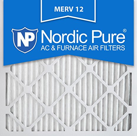 Nordic Pure 20x20x1M12-12 MERV12 AC Furnace Air Filter, Box of 12